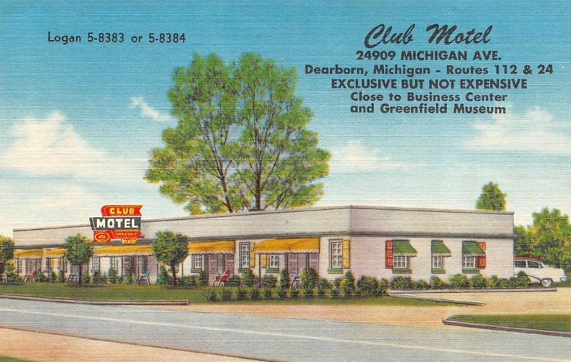 Club Motel (Pullman Tourist Court) - Vintage Postcard (newer photo)